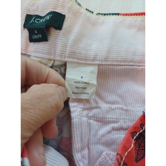 J. Crew cruise ship shorts womens 4 vacation boat retro travel patches RARE - Picture 3 of 10